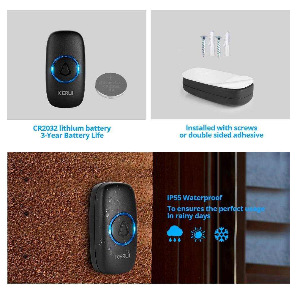 Wireless Waterproof Touch Button Doorbell Wireless Waterproof Touch Button Doorbell